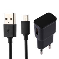 5V 2.1A Intelligent Identification USB Charger with 1m USB to Micro USB Charging Cable EU Plug For Samsung / Huawei / Xiaomi / Meizu / LG / HTC and