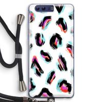 Cheetah color: Honor 9 Transparant Hoesje met koord