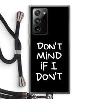 Don't Mind: Samsung Galaxy Note 20 Ultra / Note 20 Ultra 5G Transparant Hoesje met koord