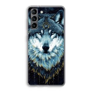 Darkness Wolf: Samsung Galaxy S21 Transparant Hoesje
