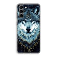 Darkness Wolf: Samsung Galaxy S21 Transparant Hoesje