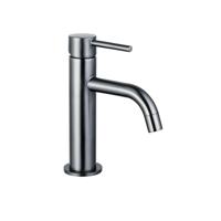 Fortifura Calvi Slim Wastafelkraan - 17.4cm - opbouw - Geborsteld Gunmetal PVD SW766538