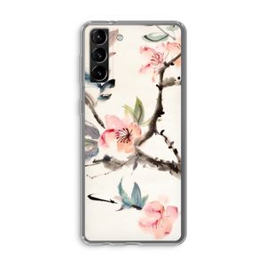 Japanse bloemen: Samsung Galaxy S21 Plus Transparant Hoesje