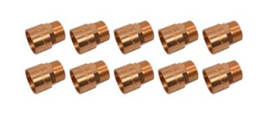 Kirchhoff Overgangsnippel van rood messing, blank, 15 mm x 1/2"ET, 1 socket (4243g) (10x) - 989087655