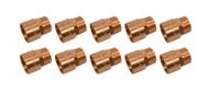 Kirchhoff Overgangsnippel van rood messing, blank, 15 mm x 1/2"ET, 1 socket (4243g) (10x) - 989087655