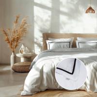 Dekbedovertrek Hotel Deluxe - Tweepersoons (200x220 cm) - Wit Microvezel - Dessin: Effen - Luna Bedding - Dekbed-Discounter.nl