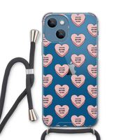 Chicks before dicks: iPhone 13 Transparant Hoesje met koord