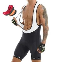 Voor heren Strakke wielrenshorts Fietsen Fietsbroeken / Broekje Bergracen Wegwielrennen Sport 3D-pad Fietsen Ademend Sneldrogend Zwart / Wit Lycra Kleding Wielrenkleding / Rekbaar / Sportkleding Lightinthebox - thumbnail