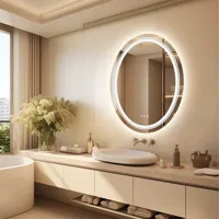 Luxe Ovale LED Badkamerspiegel | 60 x 80 cm | Touch Control & Anti-Condens