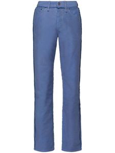 Maison Margiela pantalon en coton à coupe droite - Bleu