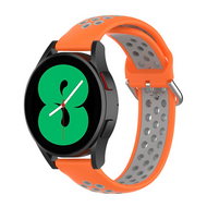 Siliconen sportbandje met gesp - Oranje + grijs - Samsung Galaxy watch 7 / Galaxy Watch FE - 40mm & 44mm