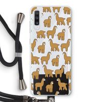 Alpacas: Samsung Galaxy A70 Transparant Hoesje met koord
