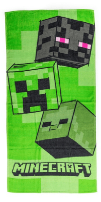 Minecraft strandlaken groen 70 x 140 cm Minecraft strandlaken groen 70 x 140 cm
