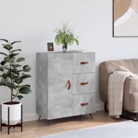 Dressoir 69,5x34x90 cm bewerkt hout betongrijs - thumbnail