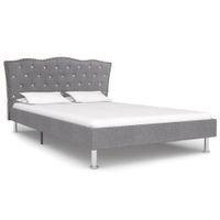 vidaXL Bedframe stof lichtgrijs 120x190 cm - thumbnail