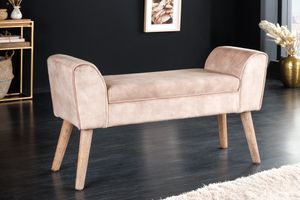 Design bank SCARLETT 90cm beige koffiefluweel - 43279