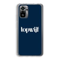Topwijf Navy: Xiaomi Redmi Note 10S Transparant Hoesje
