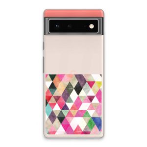 Gekleurde driehoekjes: Google Pixel 6 Transparant Hoesje