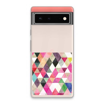 Gekleurde driehoekjes: Google Pixel 6 Transparant Hoesje