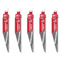 Milwaukee Multimateriaal: Zware WRECKER™ Carbide Getande Sloopbladen | TCT WRECKER 150mm x 6 Tpi | 5 pc - 48475541