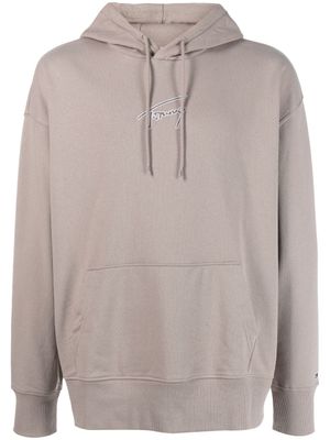 Tommy Jeans hoodie à logo brodé - Tons neutres