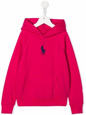 POLO RALPH LAUREN KIDS hoodie à motif Polo Pony - Rose