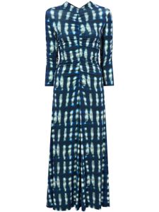 Proenza Schouler White Label robe mi-longue Slinky à imprimé graphique - Bleu