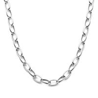 Gerhodineerd 925 Zilveren Collier - 43cm Draaglengte, 10mm Schakelbreedte | Tijdloos en Elegant Design