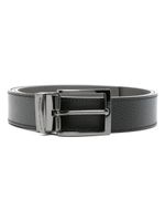 Emporio Armani ceinture en cuir à design réversible - Noir