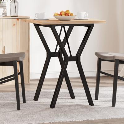 Eettafel Y-frame 60x60x75,5 cm massief grenenhout en staal