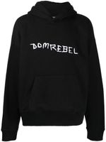DOMREBEL hoodie Caveman à logo brodé - Noir