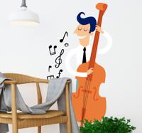 Muursticker Kinderkamer Cello