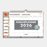 Omslag Familieplanner 2026 Vintage Rozen