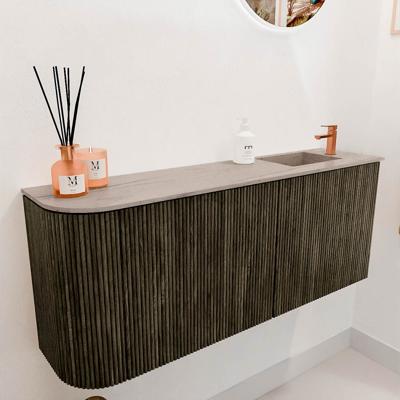 Toiletmeubel Mondiaz Joya Dlux | 101.6 cm | Meubelkleur Shadow | Faye wastafel Saba Wasbak Rechts | 1 kraangat