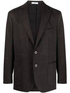 Boglioli blazer en laine vierge à simple boutonnage - Marron