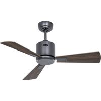 CasaFan ECO NEO III 92 BG-NB/KI WiFi Flügel Nussbaum/Kirsche Plafondventilator 12 W (Ø x h) 92 cm x 360 mm Basaltgrijs Met afstandsbediening, Timer, Met
