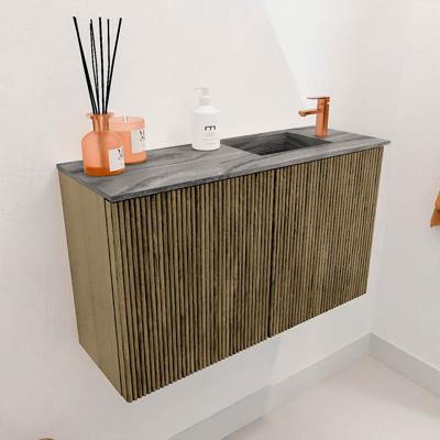 Toiletmeubel Mondiaz Joya Dlux | 70 cm | Meubelkleur Dusk | Faye wastafel Sombra Wasbak Rechts | 1 kraangat
