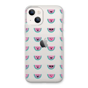 Smiley watermeloenprint: iPhone 13 Transparant Hoesje