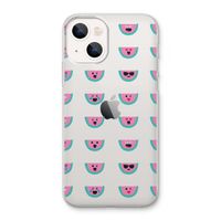Smiley watermeloenprint: iPhone 13 Transparant Hoesje