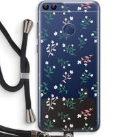 Small white flowers: Huawei P Smart (2018) Transparant Hoesje met koord