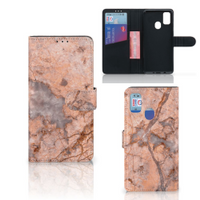 Samsung Galaxy M21 | M30s Bookcase Marmer Oranje
