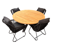 Palma dining set 5-delig - Driesprong collection