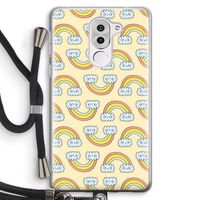 Regenboog: Honor 6X Transparant Hoesje met koord