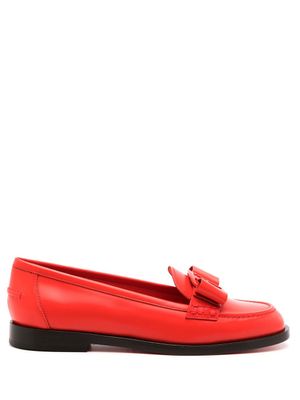 Ferragamo mocassins Vivaldo à plaque logo - Rouge