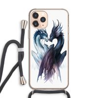 Yin Yang Dragons: iPhone 11 Pro Transparant Hoesje met koord