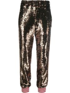 Palm Angels pantalon de jogging à sequins brodés - Noir