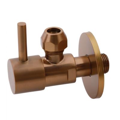 Hoekstopkraan Xellanz Minimal | 1/2"x3/8" of knel 10 mm | Geborsteld brons koper PVD