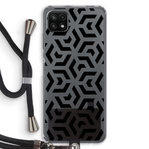 Crazy pattern: Samsung Galaxy A22 5G Transparant Hoesje met koord
