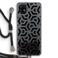Crazy pattern: Samsung Galaxy A22 5G Transparant Hoesje met koord