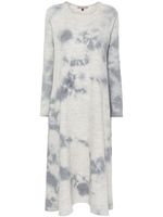 Suzusan robe mi-longue à effet tie dye - Gris